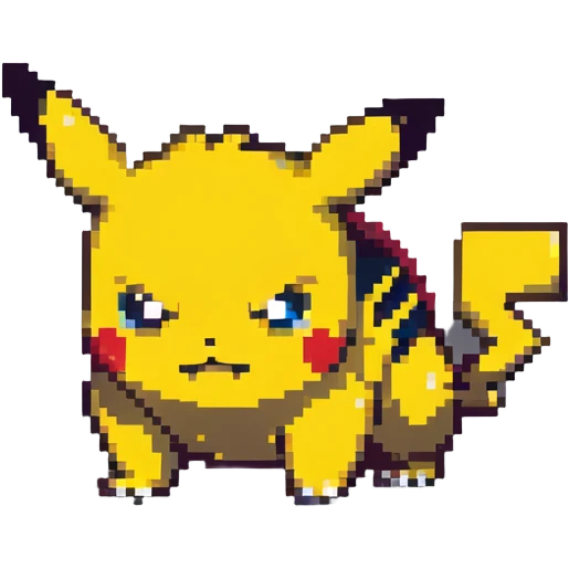 angry Pikachu down on all fours emoji