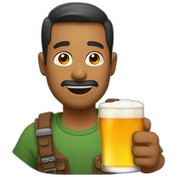 Dad drink beer emoji