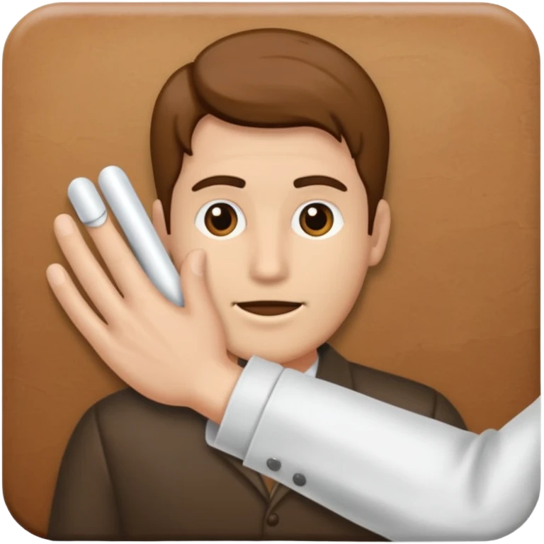 Radiografía de mano sostenida por un hombre con bata blanca  piel clara cabello café obscuro emoji