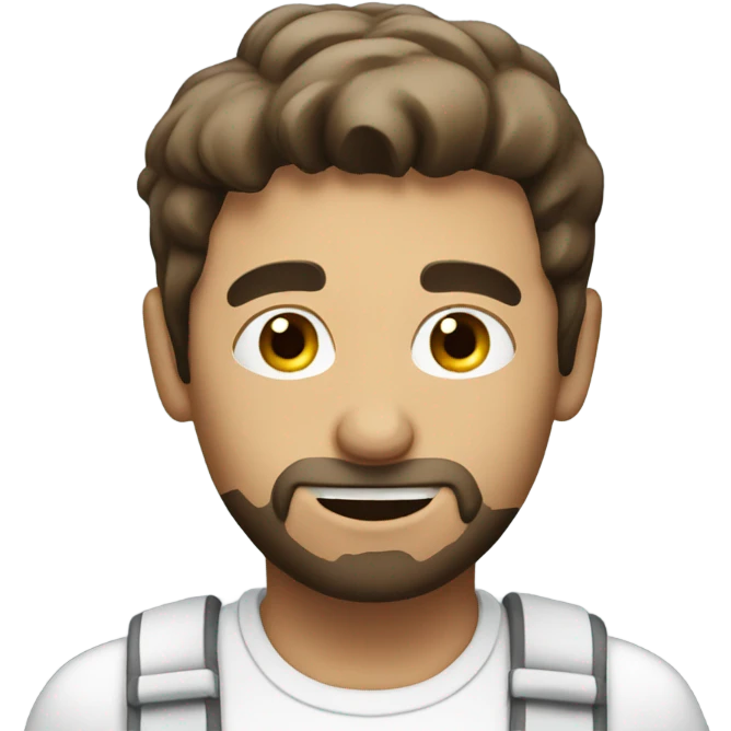 Guy with white sugar emoji