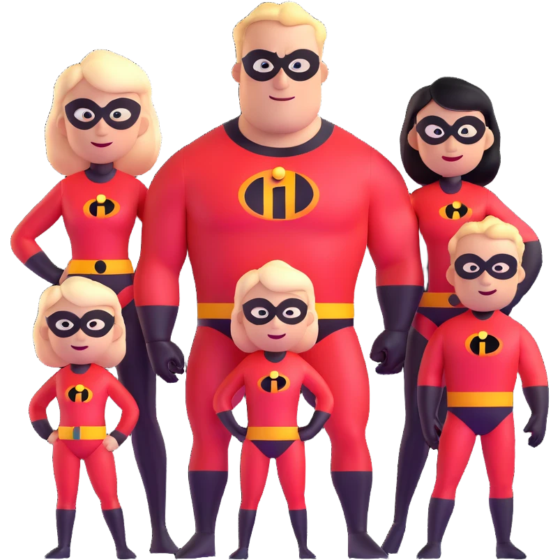 Incredibles superhero family emoji