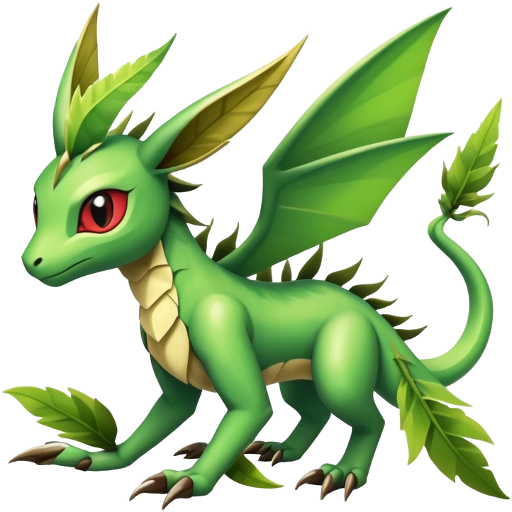 Shiny Exotic Flygon-Amaura-Leafeon-Scyther-Hybrid-Creature emoji