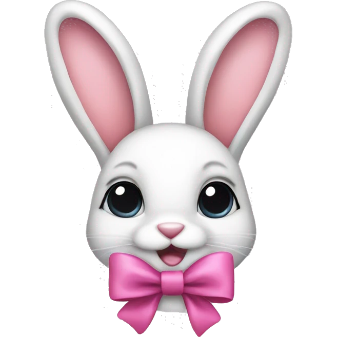Bunny with a pink bow emoji