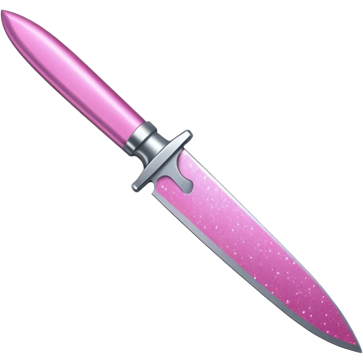 Pink glitter knife emoji