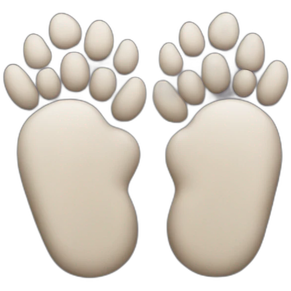 two wolf paws emoji