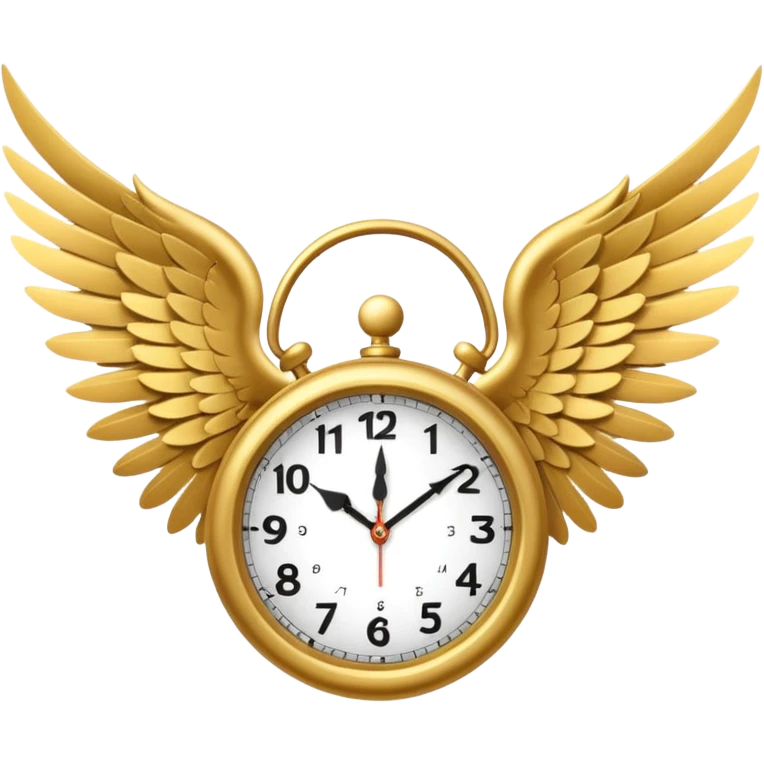 A CLOCK WIHT WINGS MID FLIGHT emoji