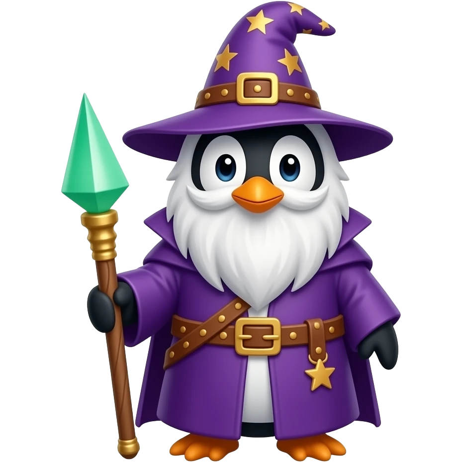 Penguin Wizard emoji