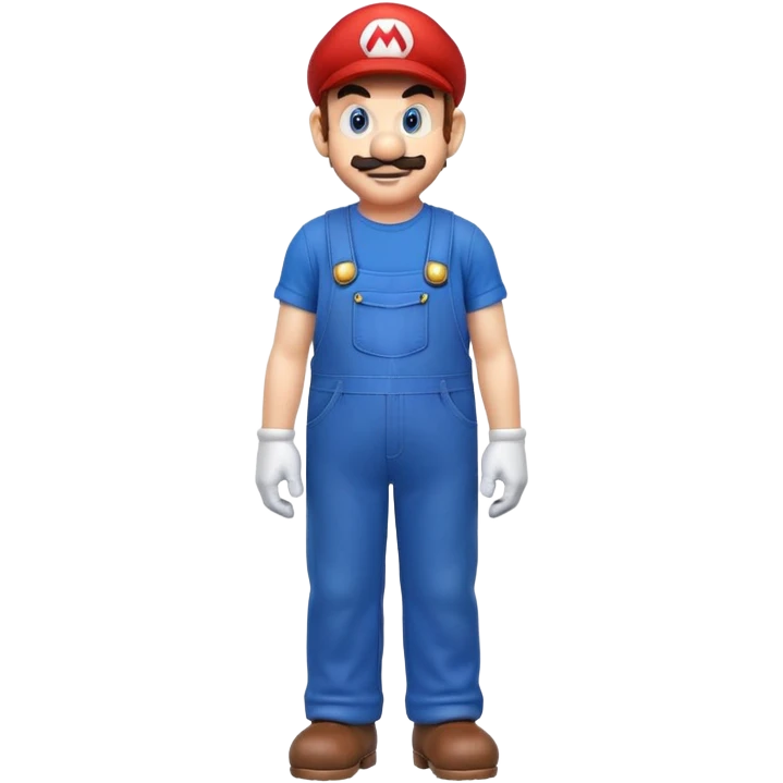 Super Mario character with red cap and blue overalls emoji