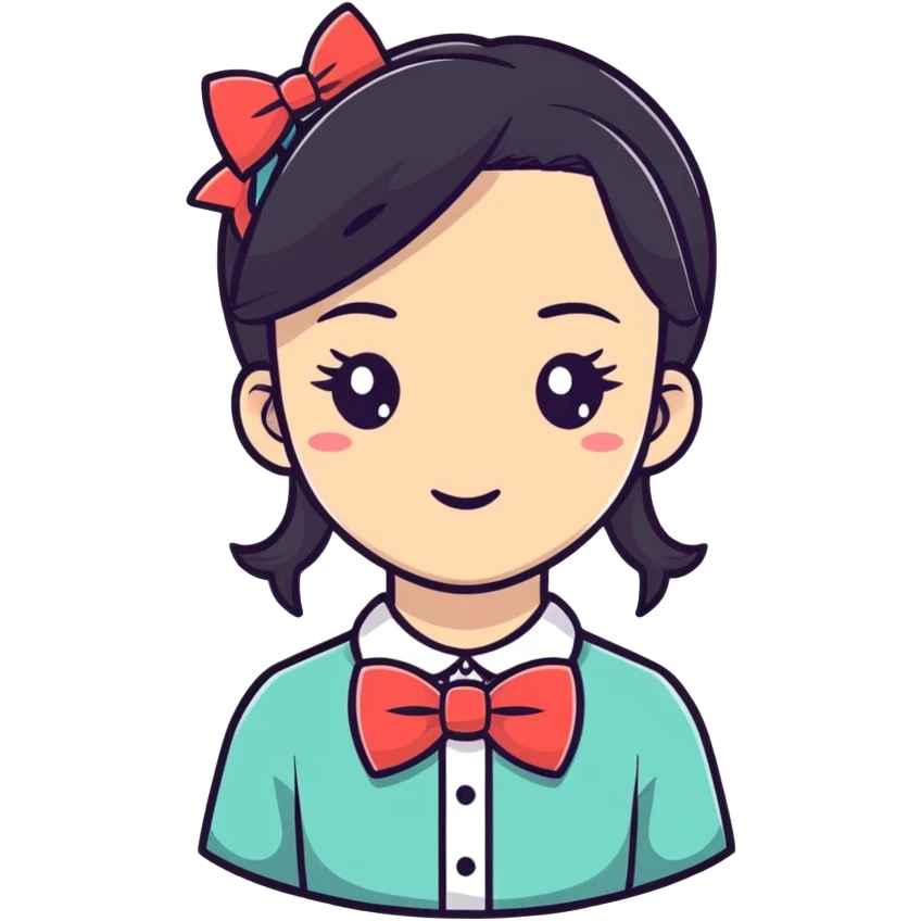 Girl with a bow tie  emoji