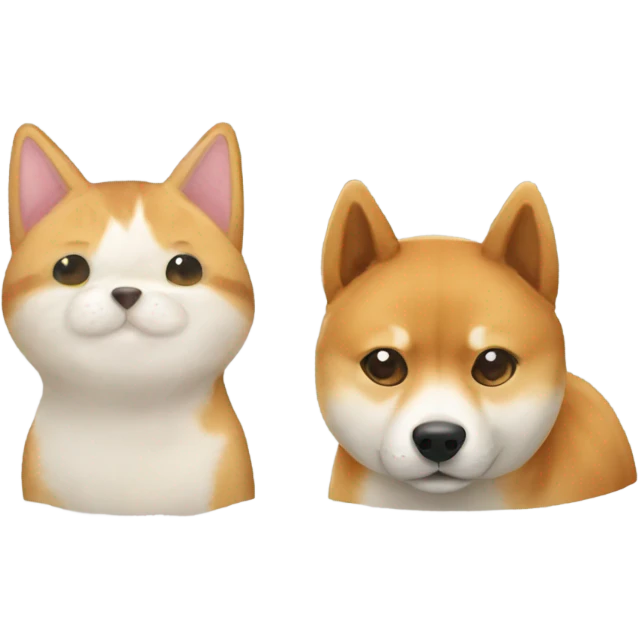 Shiba and cat emoji