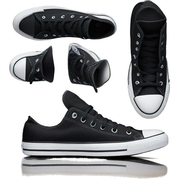 black converse all star chuck taylor high emoji