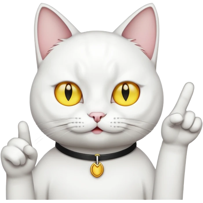 Un chat qui fait un doigt d’honneur emoji