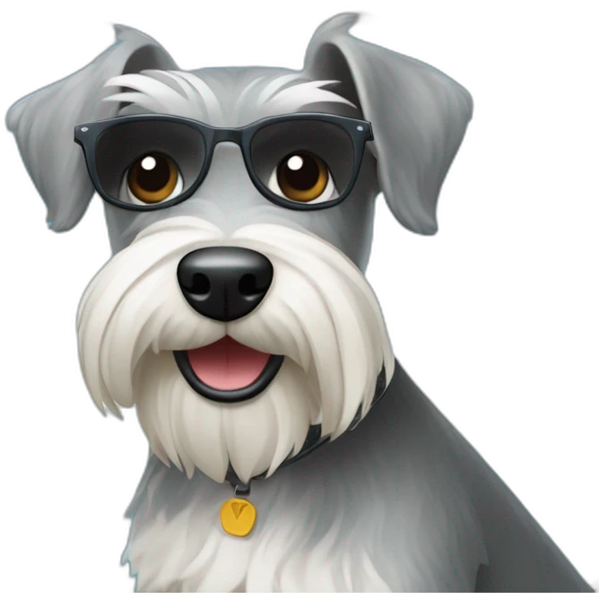 Zwergschnauzer at a VW California Ocean emoji