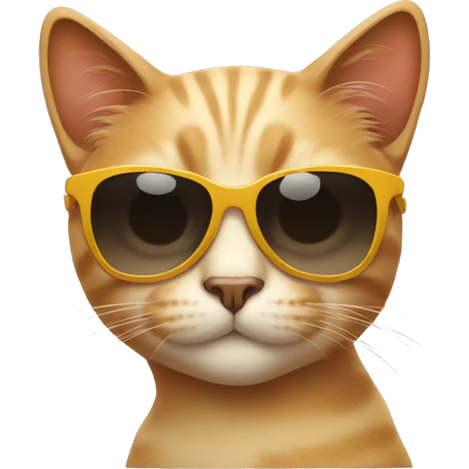 Cat with sunglasses emoji