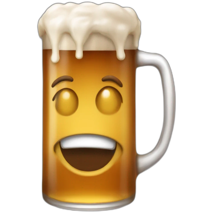 Caca qui bois une bière emoji