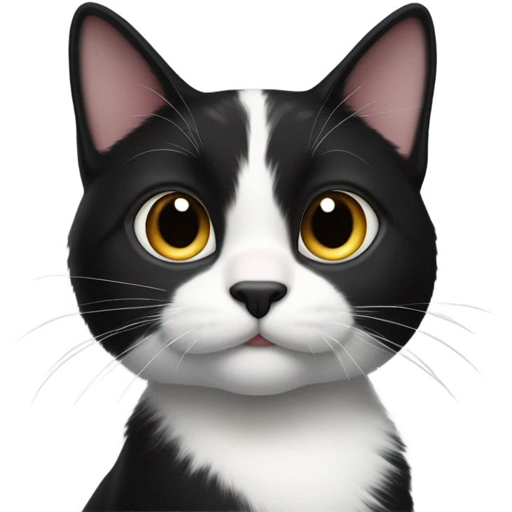 Black and white cat  emoji