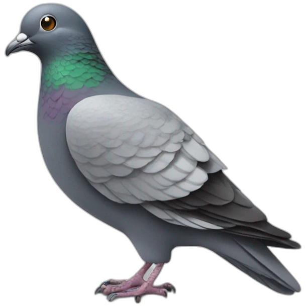 pigeon with pen emoji