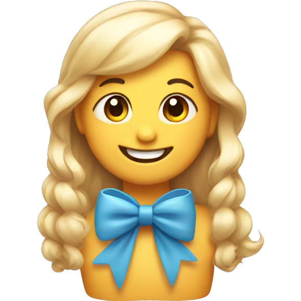 blushing smile with bow emoji