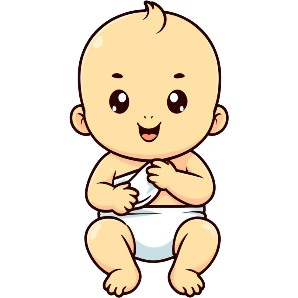 Baby pooping in diaper emoji
