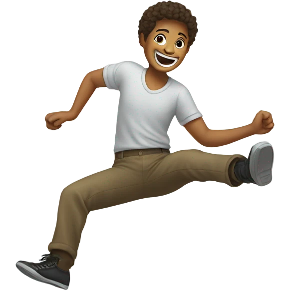 smiling and kicking feet emoji