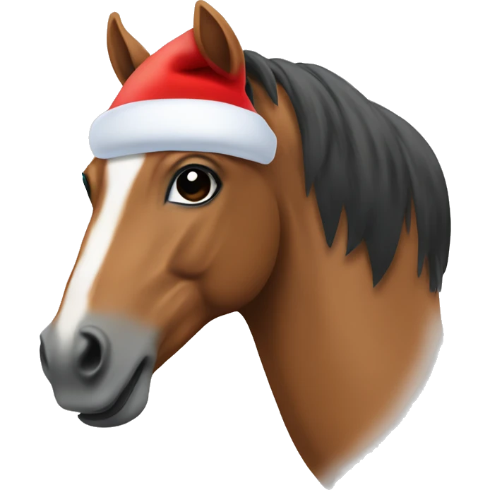 horse with santa hat emoji