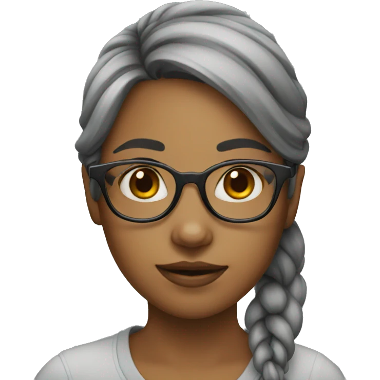 girl with glasses emoji