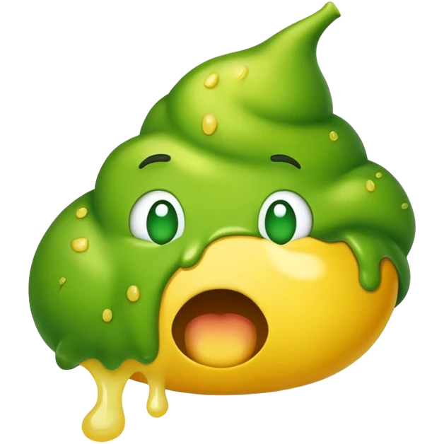 Emoji throwing up emoji