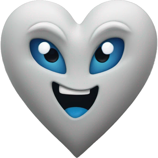 Naby blue matte heart emoji