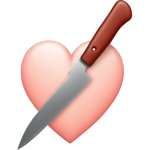A heart with a knife inside  emoji