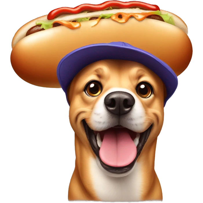 Hotdog with basketball cap emoji