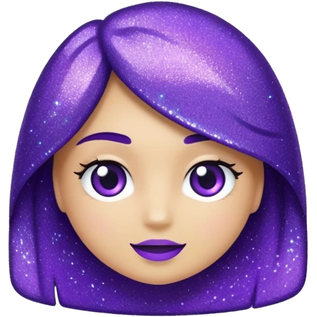 Glitter Roxo e Ciano Seta emoji