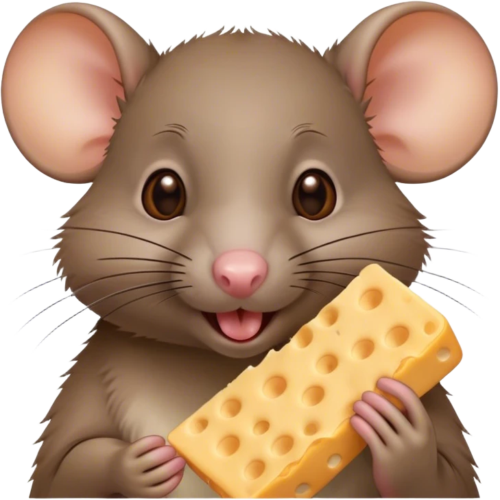 Rat eating cheese and crackers  emoji