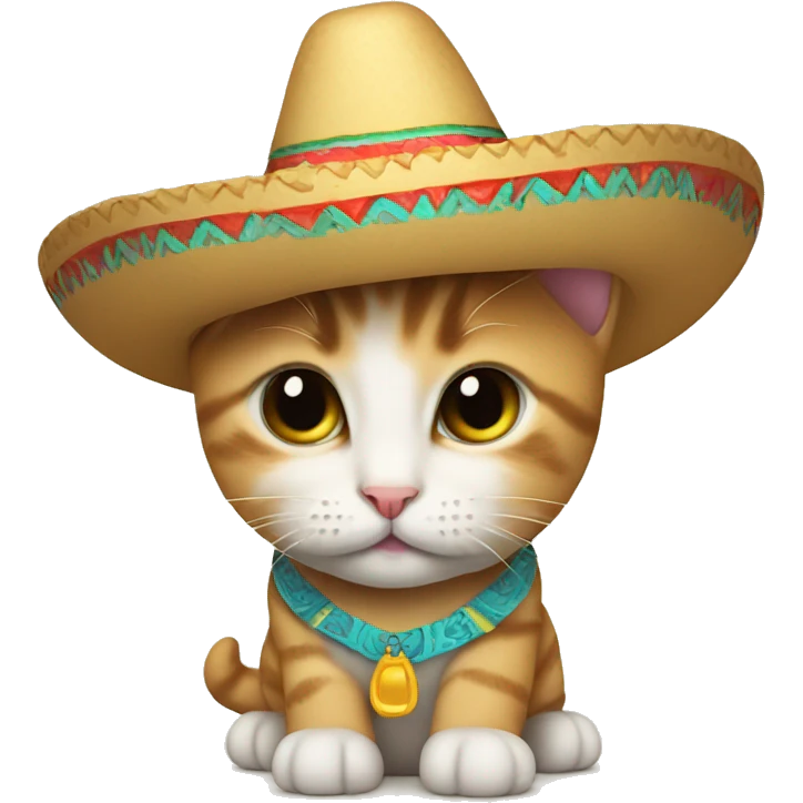 Kitten with a sombrero emoji