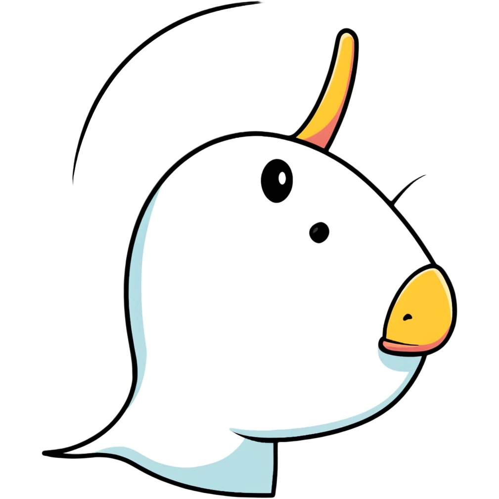 exaggerated large nose in profile emoji