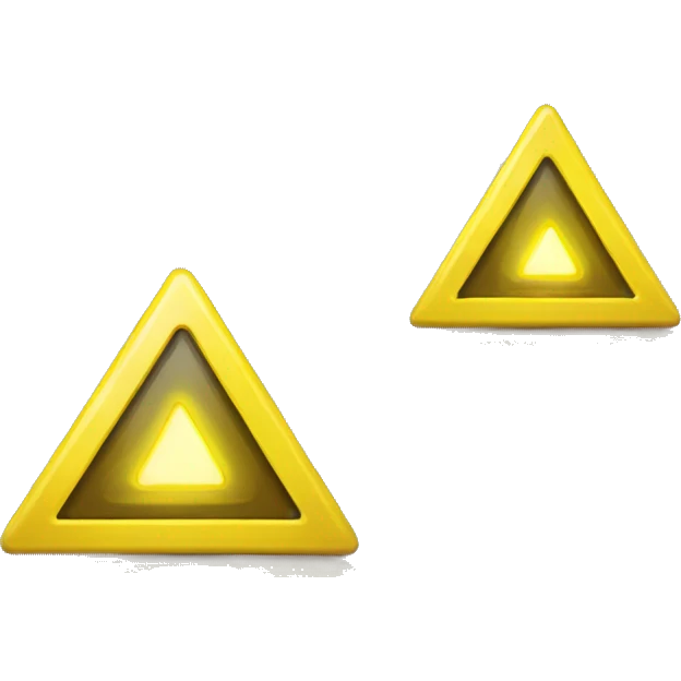 electric  warning yellow triangle sign emoji