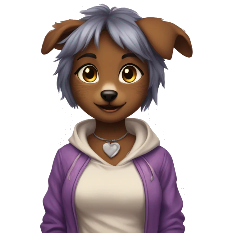 Furry cute anthro puppy girl  emoji