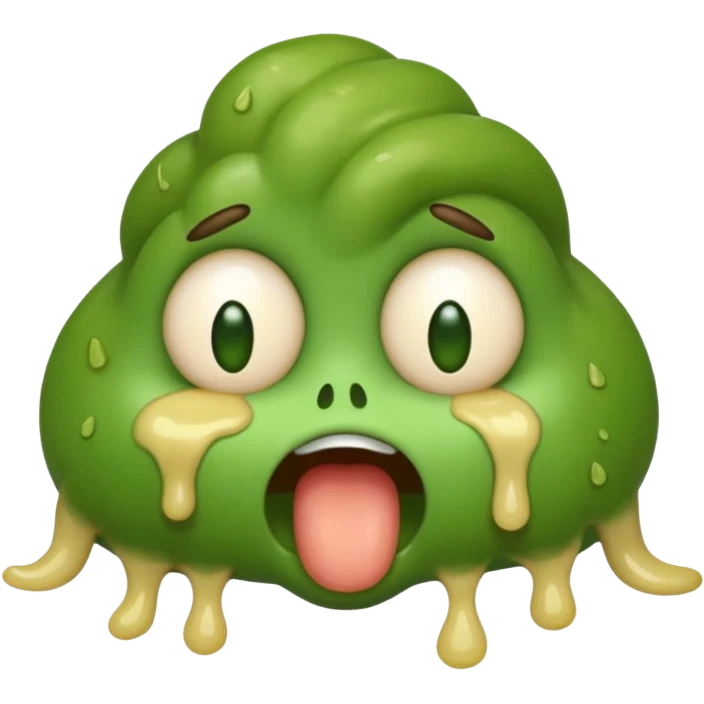 Make a emoji that has throw up on their eyes. emoji