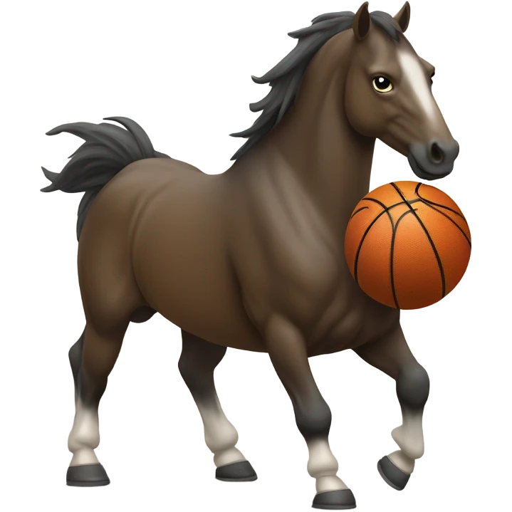 Horse playing basketball  emoji