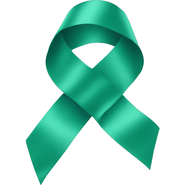Stuttering sea green ribbon emoji