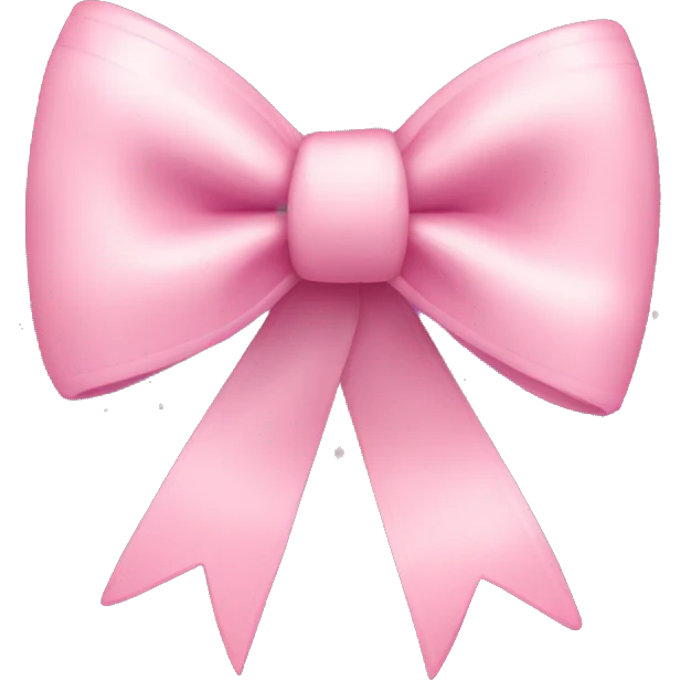baby pink bow with fireworks emoji
