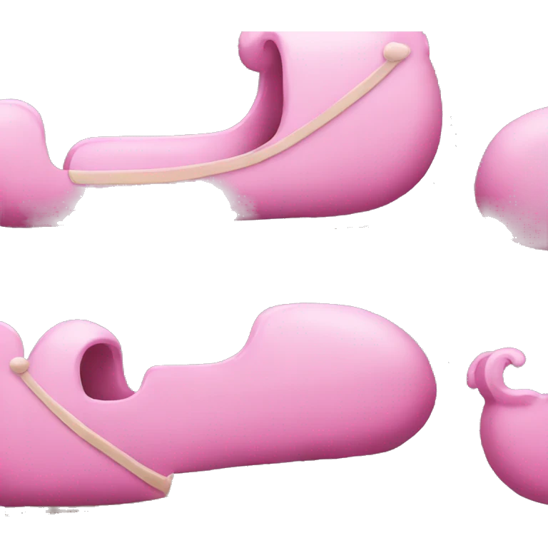 Pink sleigh emoji
