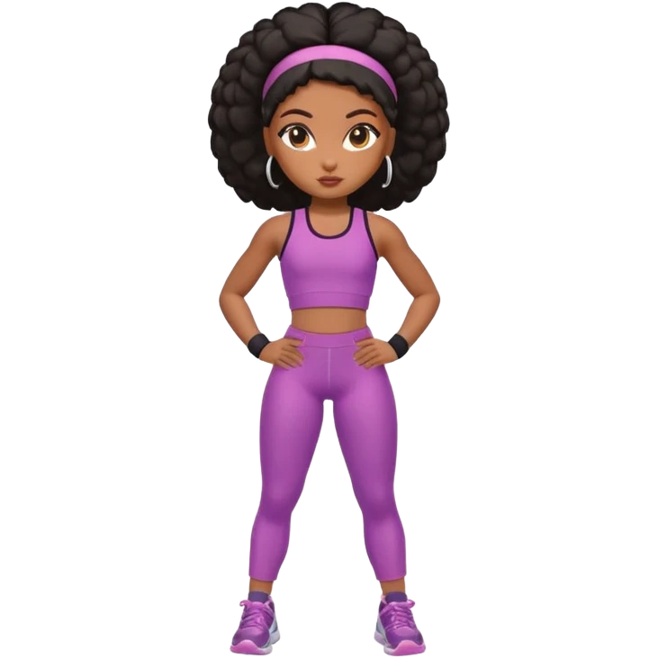 Black gym girl cute bratz doll emoji