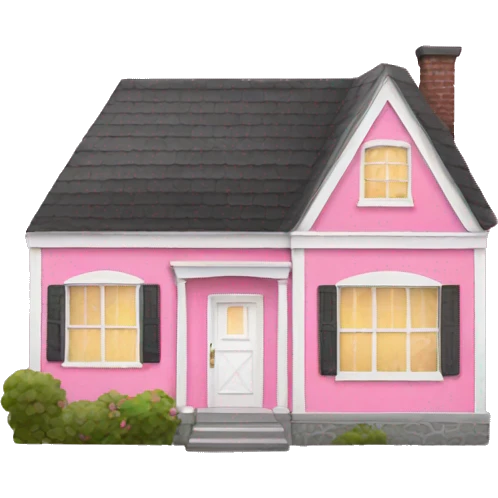 Pink house emoji