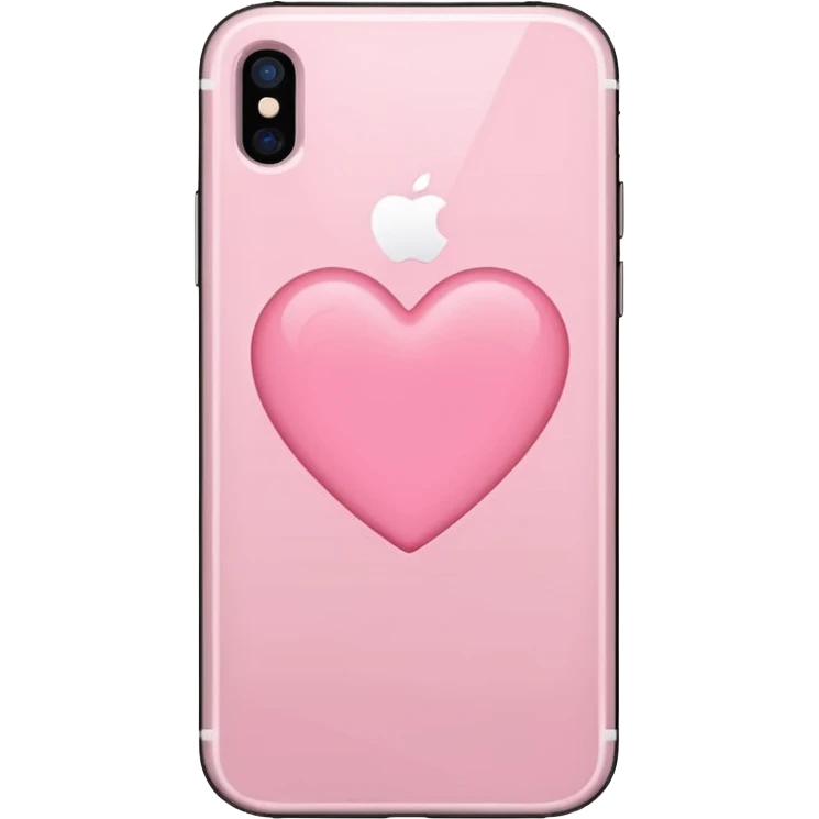 Baby Pink iPhone heart emoji
