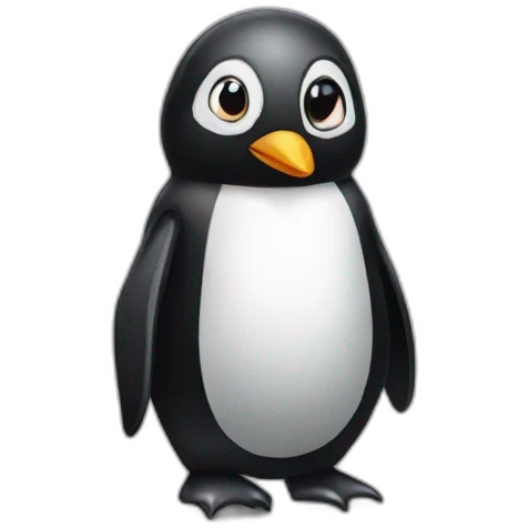 Gothic penguin with gla emoji