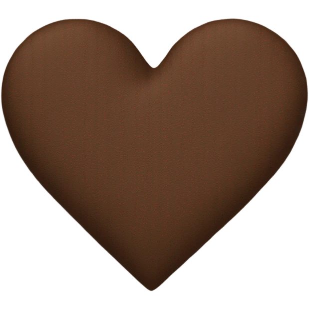 Brown flannel heart  emoji