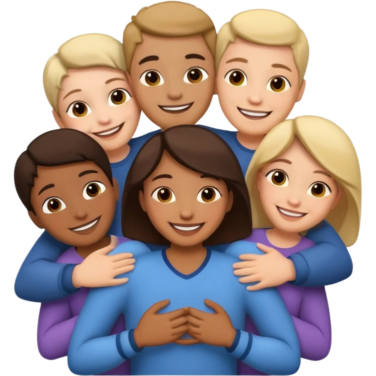 Abrazo grupal emoji