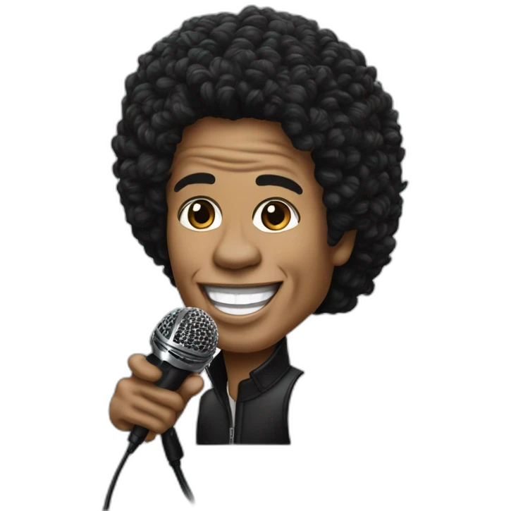 mickael jackson with a mic emoji