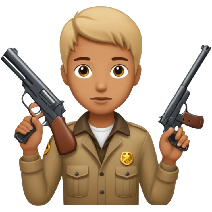 Person holding a gun emoji