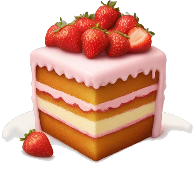 cake with strawberry  emoji